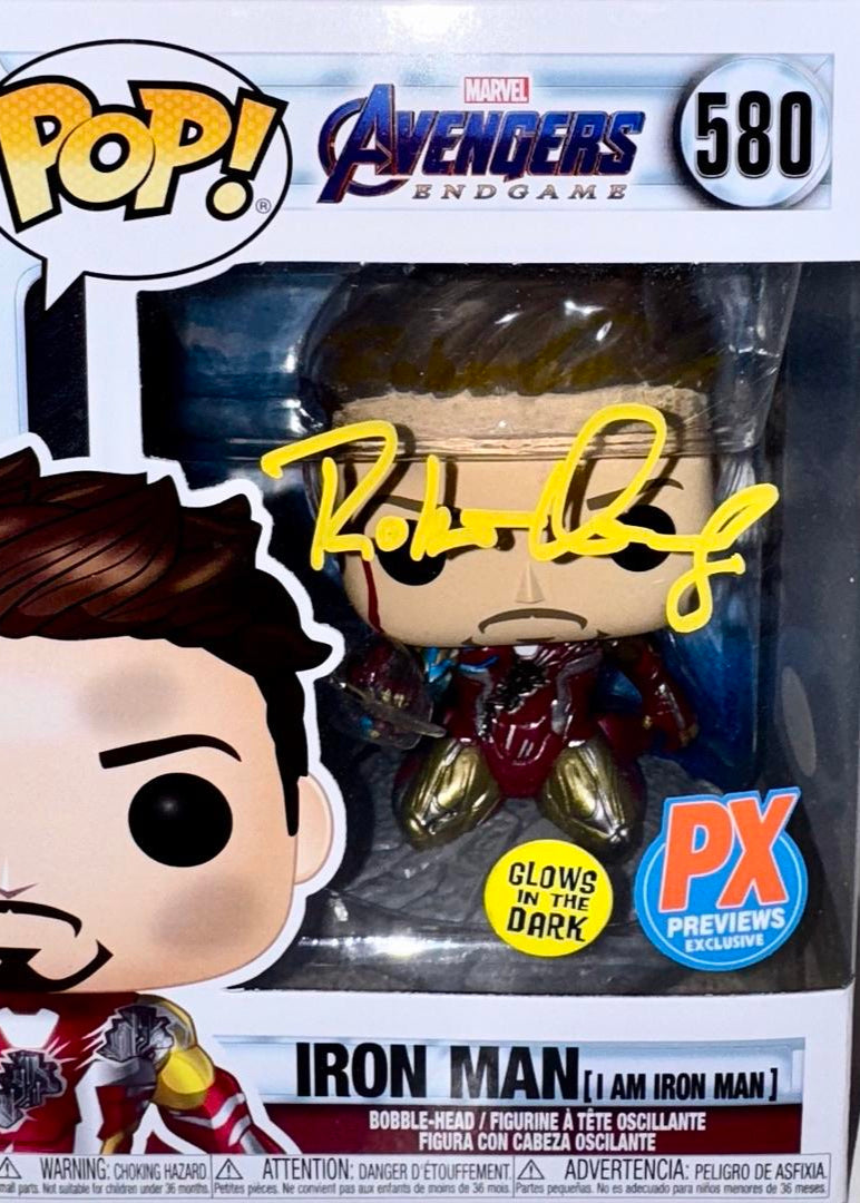 Robert Downey Jr. Signed Funko Pop #580 Iron Man / Avengers - JSA